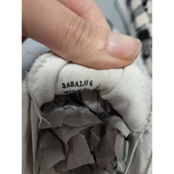 Corkys Boutique Black White Babalu Distressed Buffalo Plaid Slip on Sneakers, 6 - Picture 7 of 7